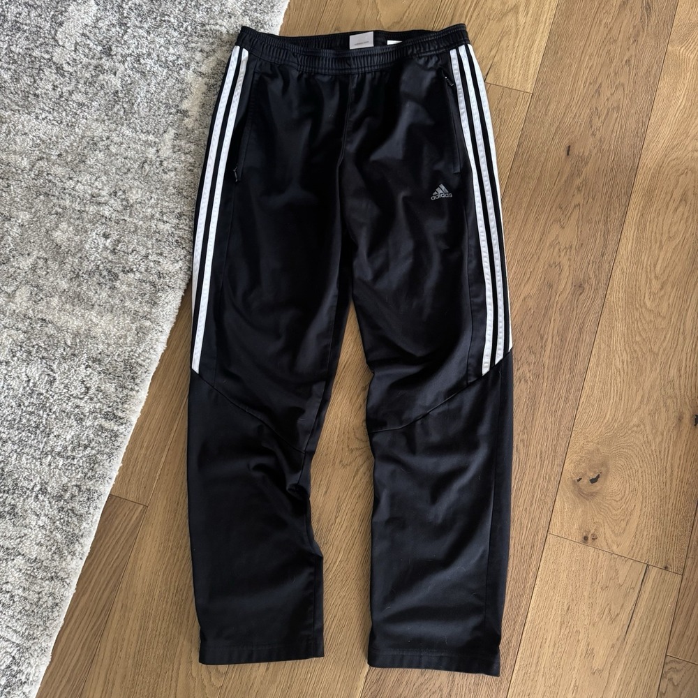 Vintage Adidas Sweatpants Mens Medium Predator Sample Black Striped Y2K 00s